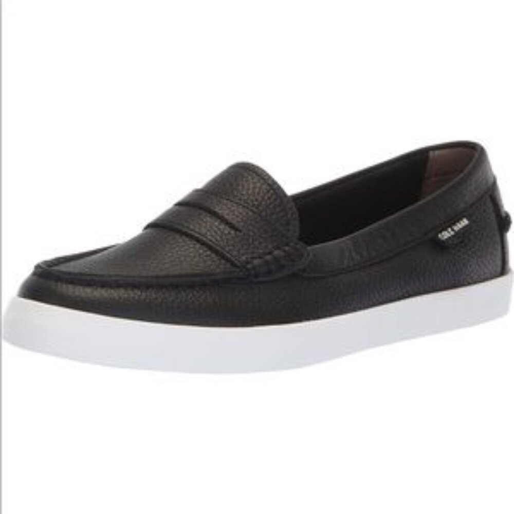 Cole Haan Nantucket Penny Loafers in Black Pebbled Leather - Picture 15 of 16